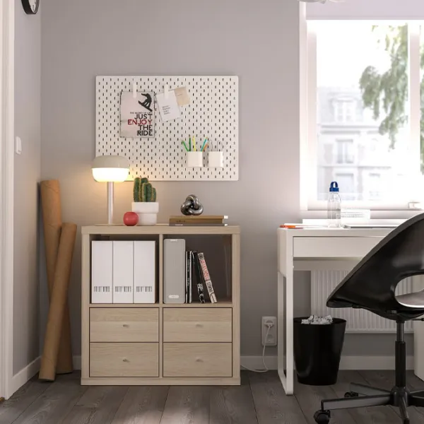 Стеллаж Ikea Kallax 77 x 77 x 39см cm / ЛДСП / Выбеленный дуб photo 3