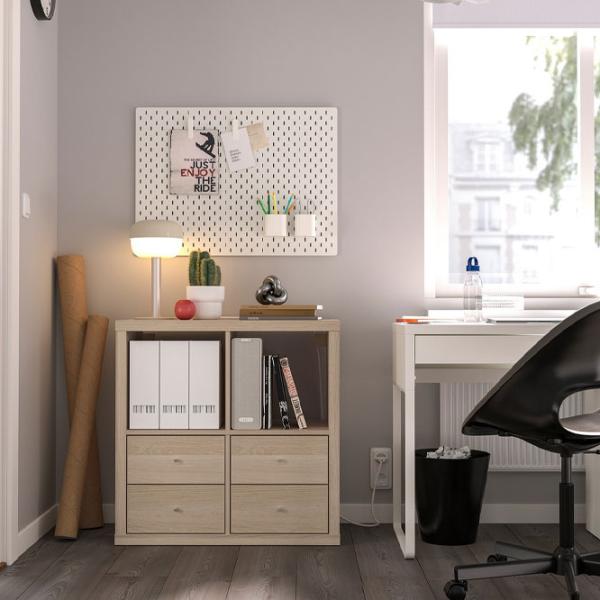 Стеллаж Ikea Kallax 77 x 77 x 39см cm / ЛДСП / Выбеленный дуб photo 3
