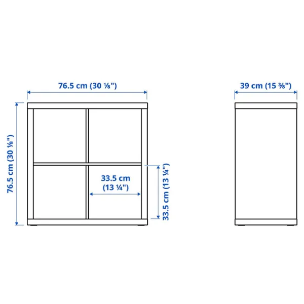 Стеллаж Ikea Kallax 77 x 77 x 39см cm / ЛДСП / Выбеленный дуб photo 4