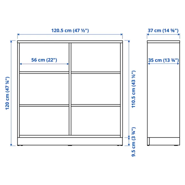 Стеллаж Ikea Tonstad 120 x 121 x 37см cm / Шпон / Дубовый Шпон photo 2