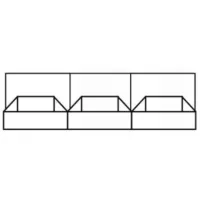 Comodă Fadome TH4 50 x 165 x 40 / MDF / Alb photo 2