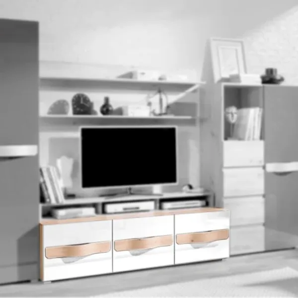 Comodă Fadome TH4 50 x 165 x 40 / MDF / Alb photo 3