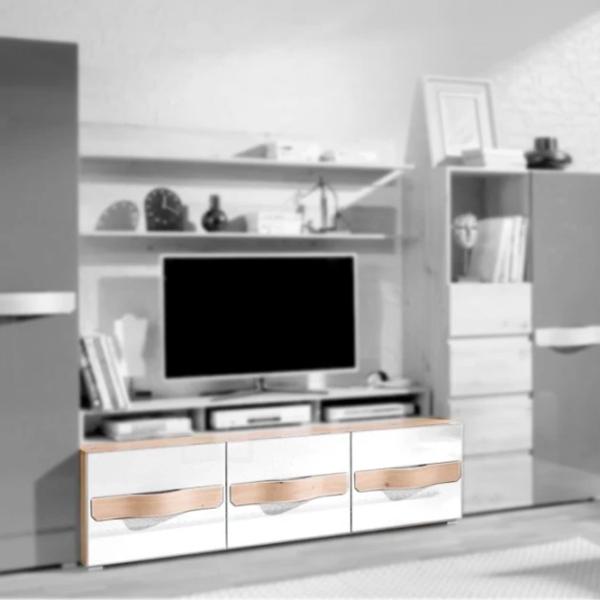 Comodă Fadome TH4 50 x 165 x 40 / MDF / Alb photo 3
