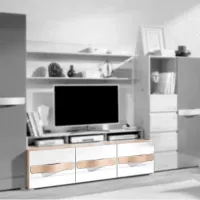 Comodă Fadome TH4 50 x 165 x 40 / MDF / Alb photo 3