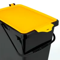 Мусорное ведро PPH Chadex 1269040 11л / Пластик / Черный желтый photo 4