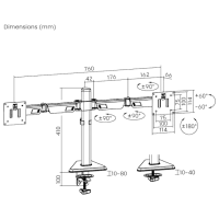 Кронштейн для монитора LUMI LDT89-C024 VESA 100 x 100 мм/ Черный photo 6
