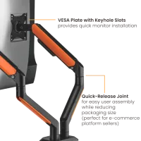 Кронштейн для монитора LUMI LDT63-C024GL VESA 100 x 100 мм/ Black Orange photo 4