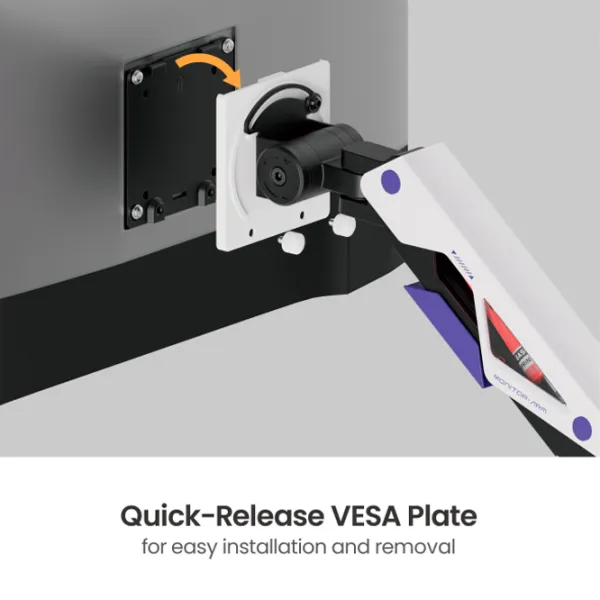 Кронштейн для монитора LUMI LDT95-C012UC VESA 100 x 200 мм/ Черный Белый photo 4