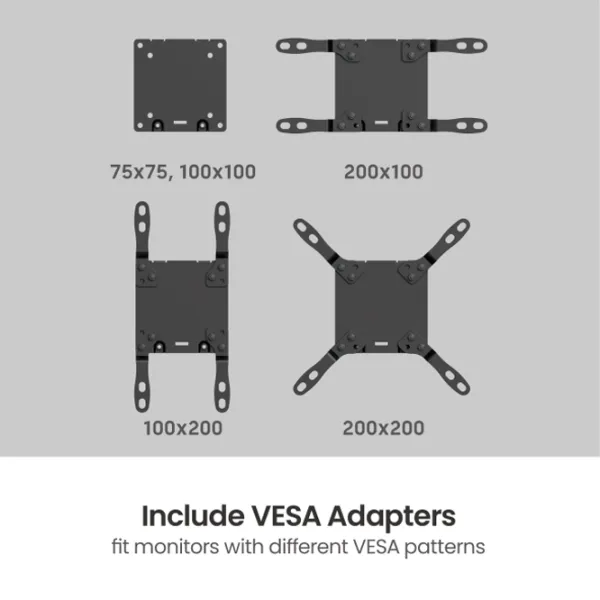 Кронштейн для монитора LUMI LDT95-C012UC VESA 100 x 200 мм/ Черный Белый photo 7