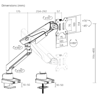 Кронштейн для монитора LUMI LDT84-C012-KP01 VESA 100 x 100 мм/ Черный photo 8