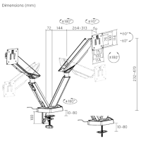 Кронштейн для монитора LUMI LDT93-C024L VESA 100 x 100 мм/ Белый photo 6