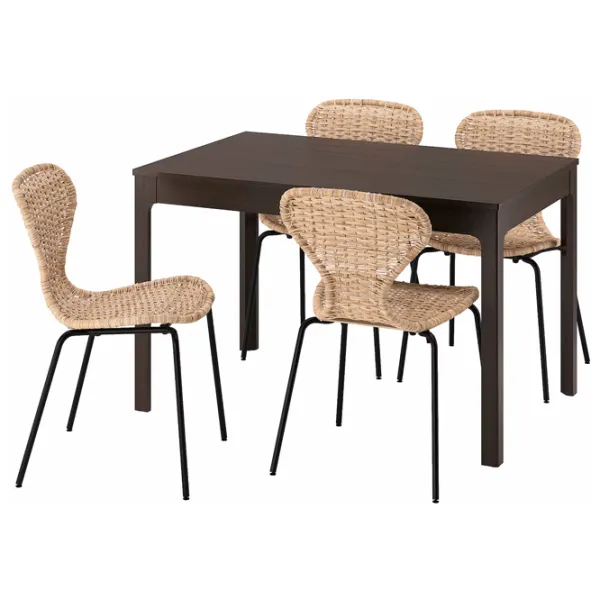 Set masă și scaune Ikea Ekedalen/Alvsta Dreptunghiulară / PAL / Dark Brown photo 1 Set masă și scaune Ikea Ekedalen/Alvsta Dreptunghiulară / PAL / Dark Brown photo 1