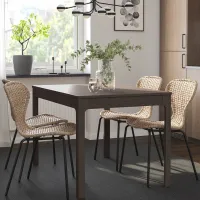 Set masă și scaune Ikea Ekedalen/Alvsta Dreptunghiulară / PAL / Dark Brown photo 4