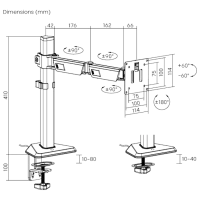 Кронштейн для монитора LUMI LDT89-C012L VESA 100 x 100 мм/ Black Purple photo 6