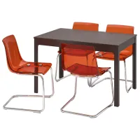 Set masă și scaune Ikea Ekedalen/Tobias Dreptunghiulară / PAL / Dark Brown