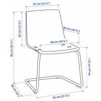 Обеденные стол со стульями Ikea Ekedalen/Tobias Прямоугольная / ДСП / Тёмно-коричневый photo 8