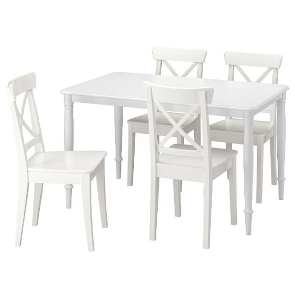 Set masă și scaune Ikea Danderyd/Ingolf Dreptunghiulară / MDF / White photo 1 Set masă și scaune Ikea Danderyd/Ingolf Dreptunghiulară / MDF / White photo 1