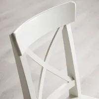 Обеденные стол со стульями Ikea Danderyd/Ingolf Прямоугольная / МДФ / Белый photo 3