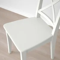 Обеденные стол со стульями Ikea Danderyd/Ingolf Прямоугольная / МДФ / Белый photo 4