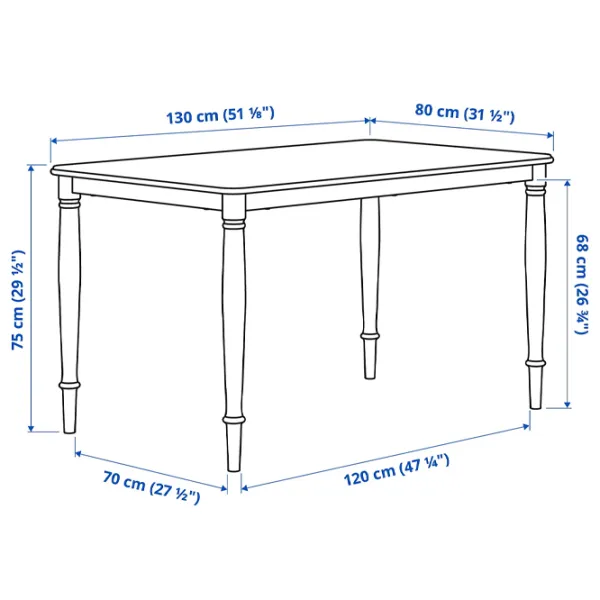 Set masă și scaune Ikea Danderyd/Ingolf Dreptunghiulară / MDF / White photo 6 Set masă și scaune Ikea Danderyd/Ingolf Dreptunghiulară / MDF / White photo 6