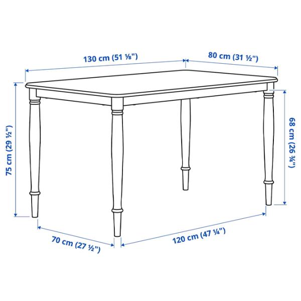 Set masă și scaune Ikea Danderyd/Ingolf Dreptunghiulară / MDF / White photo 6 Set masă și scaune Ikea Danderyd/Ingolf Dreptunghiulară / MDF / White photo 6