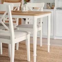 Обеденные стол со стульями Ikea Danderyd/Ingolf/Hallarp Прямоугольная / МДФ / Белый photo 5