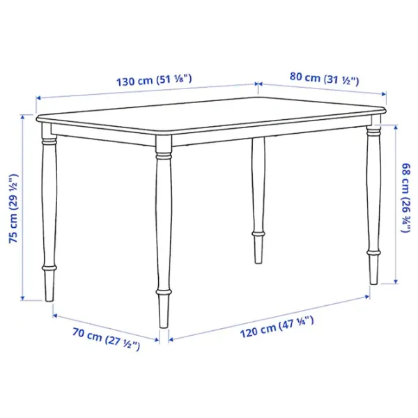 Set masă și scaune Ikea Danderyd/Ingolf/Hallarp Dreptunghiulară / MDF / White photo 8 Set masă și scaune Ikea Danderyd/Ingolf/Hallarp Dreptunghiulară / MDF / White photo 8