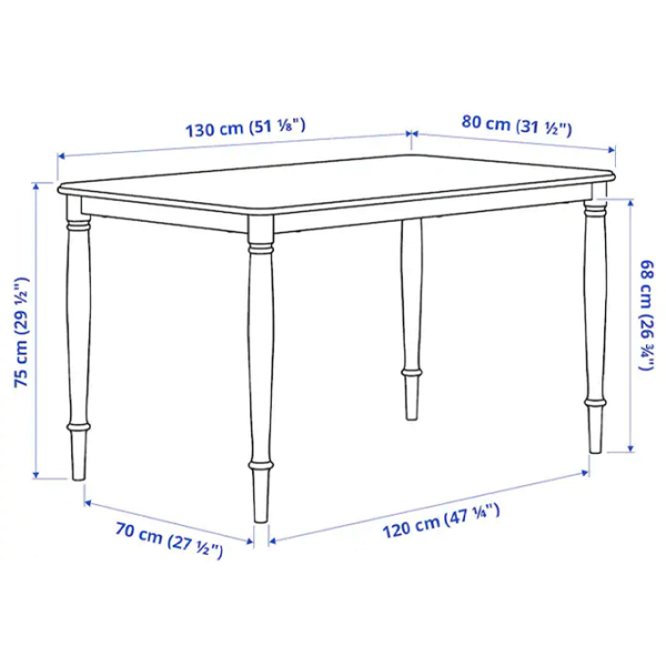 Set masă și scaune Ikea Danderyd/Ingolf/Hallarp Dreptunghiulară / MDF / White photo 8 Set masă și scaune Ikea Danderyd/Ingolf/Hallarp Dreptunghiulară / MDF / White photo 8
