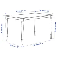 Обеденные стол со стульями Ikea Danderyd/Ingolf/Hallarp Прямоугольная / МДФ / Белый photo 8