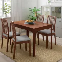 Set masă și scaune Ikea Ekedalen/Orrsta Dreptunghiulară / PAL / Brown photo 2