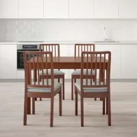 Set masă și scaune Ikea Ekedalen/Orrsta Dreptunghiulară / PAL / Brown photo 6