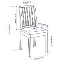 Set masă și scaune Ikea Ekedalen/Orrsta Dreptunghiulară / PAL / Brown photo 8
