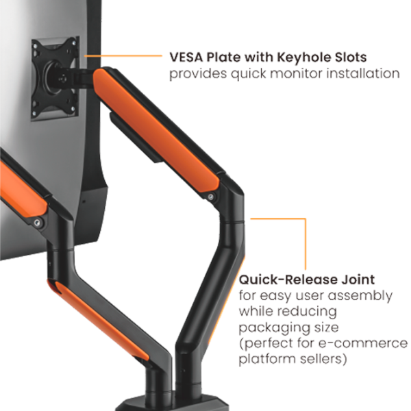 Кронштейн для монитора LUMI LDT63-C024G VESA 100 x 100 мм/ Разноцветный photo 4