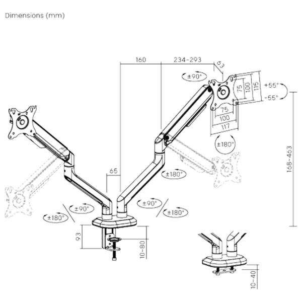 Кронштейн для монитора LUMI LDT63-C024G VESA 100 x 100 мм/ Разноцветный photo 6