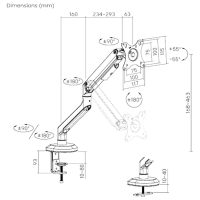 Кронштейн для монитора LUMI LDT63-C012G VESA 100 x 100 мм/ Разноцветный photo 6