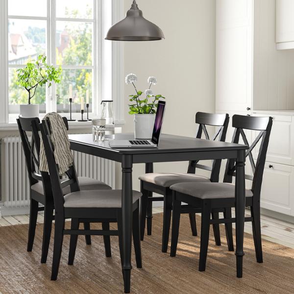 Set masă și scaune Ikea Danderyd/Ingolf/Nolhaga Dreptunghiulară / PAL / Black photo 6 Set masă și scaune Ikea Danderyd/Ingolf/Nolhaga Dreptunghiulară / PAL / Black photo 6