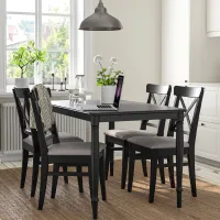 Set masă și scaune Ikea Danderyd/Ingolf/Nolhaga Dreptunghiulară / PAL / Black photo 6