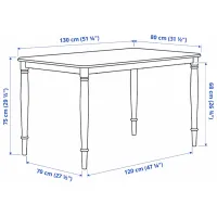 Set masă și scaune Ikea Danderyd/Ingolf/Nolhaga Dreptunghiulară / PAL / Black photo 8