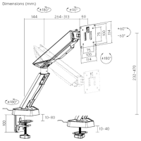 Кронштейн для монитора LUMI LDT93-C012L VESA 100 x 100 мм/ Разноцветный photo 8