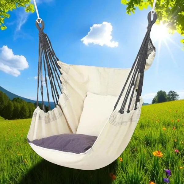Стул-гамак 4Life Armchair  120 кг / Textil / Бежевый photo 4