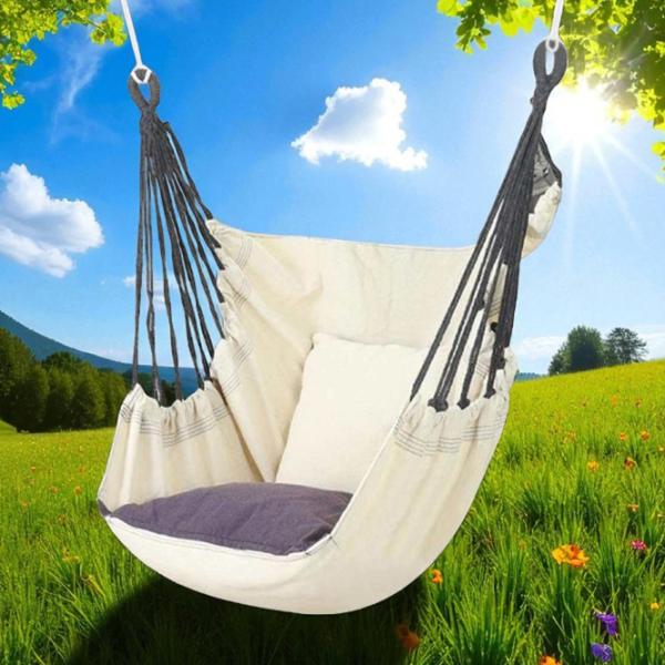 Стул-гамак 4Life Armchair  120 кг / Textil / Бежевый photo 4