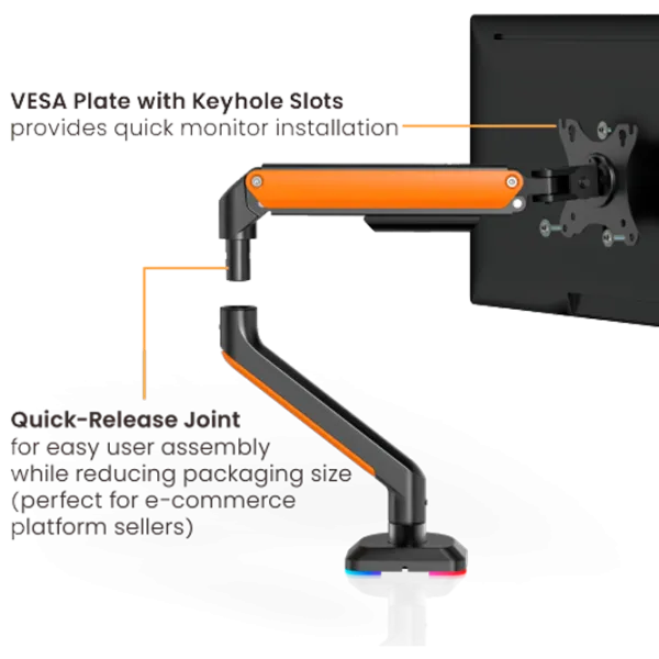 Кронштейн для монитора LUMI LDT63-C012GL VESA 100 x 100 мм/ Разноцветный photo 5