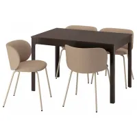Set masă și scaune Ikea Ekedalen/Krylbo/Tonerud Dreptunghiulară / PAL / Dark Brown