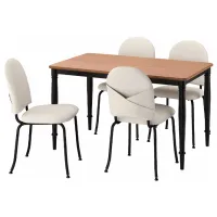 Set masă și scaune Ikea Danderyd/Ebbalycke/Idekulla Dreptunghiulară / PAL / Black
