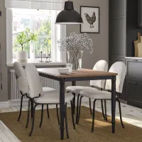 Set masă și scaune Ikea Danderyd/Ebbalycke/Idekulla Dreptunghiulară / PAL / Black photo 3