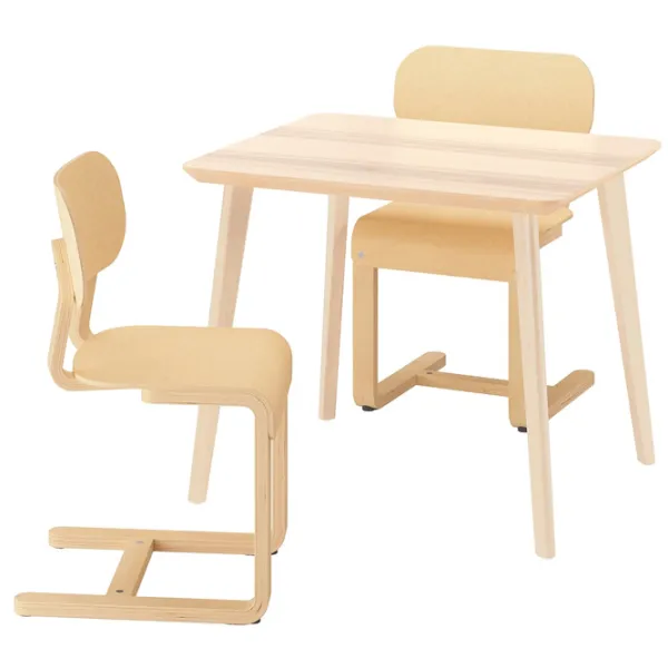 Set masă și scaune Ikea Lisabo/Lyckan Pătrată / Lemn / Pine photo 1 Set masă și scaune Ikea Lisabo/Lyckan Pătrată / Lemn / Pine photo 1