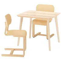 Set masă și scaune Ikea Lisabo/Lyckan Pătrată / Lemn / Pine