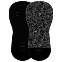 Salteluța pentru cărucior Petite&Mars Foamy  Bumbac, Poliuretan / Pisici / Black