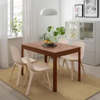 Set masă și scaune Ikea Ekedalen/Odger Dreptunghiulară / Lemn / Brown photo 5