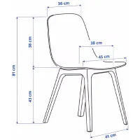 Set masă și scaune Ikea Ekedalen/Odger Dreptunghiulară / Lemn / Brown photo 7